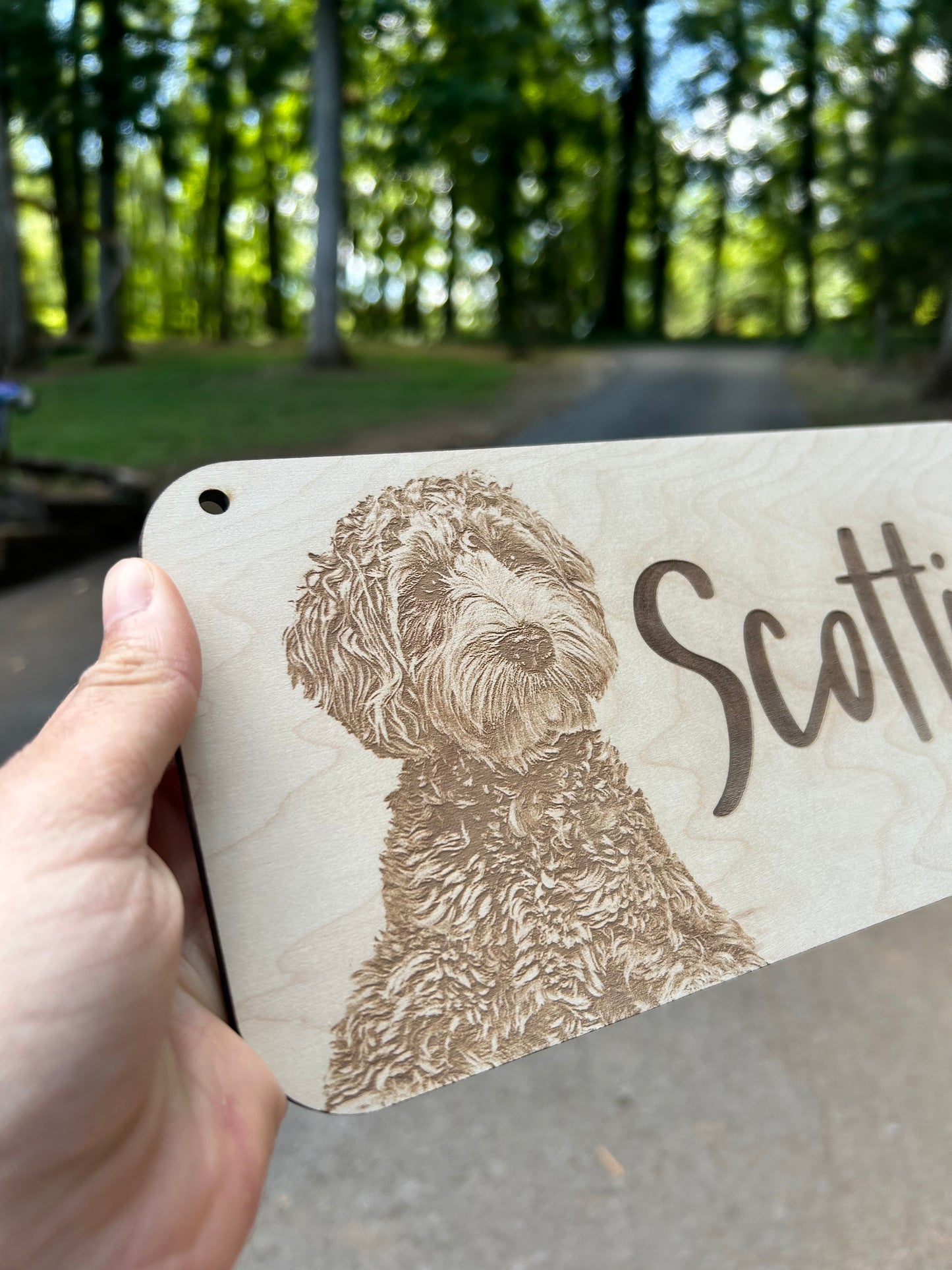 Pet Name Sign with Portrait