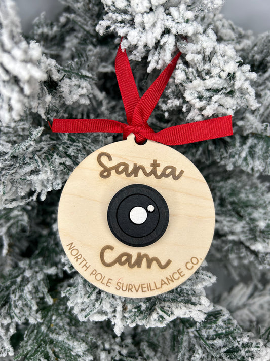 Wholesale Santa Cam Wooden Ornament