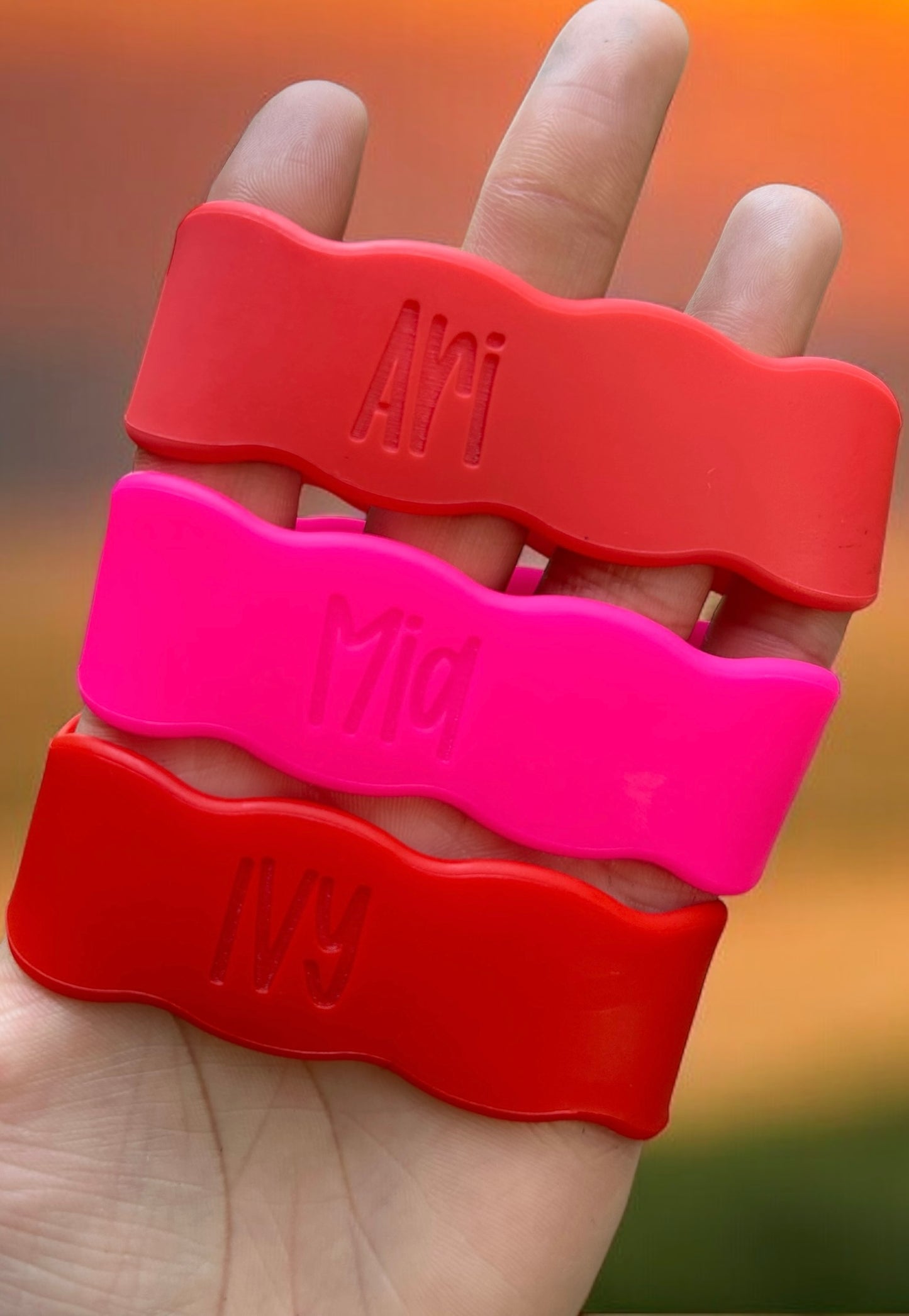 Pack of three silicone bands clear out sale