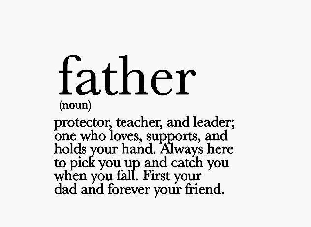 The Definition of Father Engraved Portrait